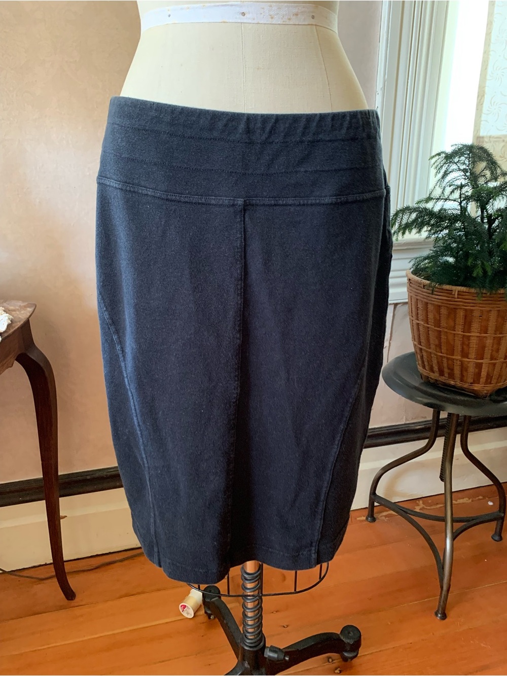Prana Black Stretch Cotton Pencil Skirt